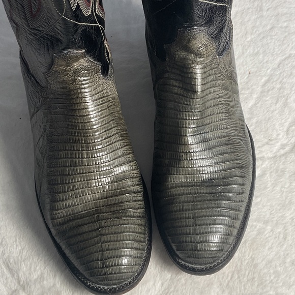 Vintage panhandle slim cowgirl western lizard boots - Picture 2 of 4